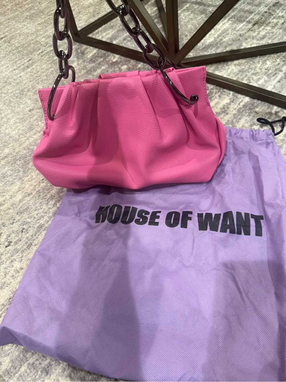House of Want Pink Chain-Handle Shoulder Bag